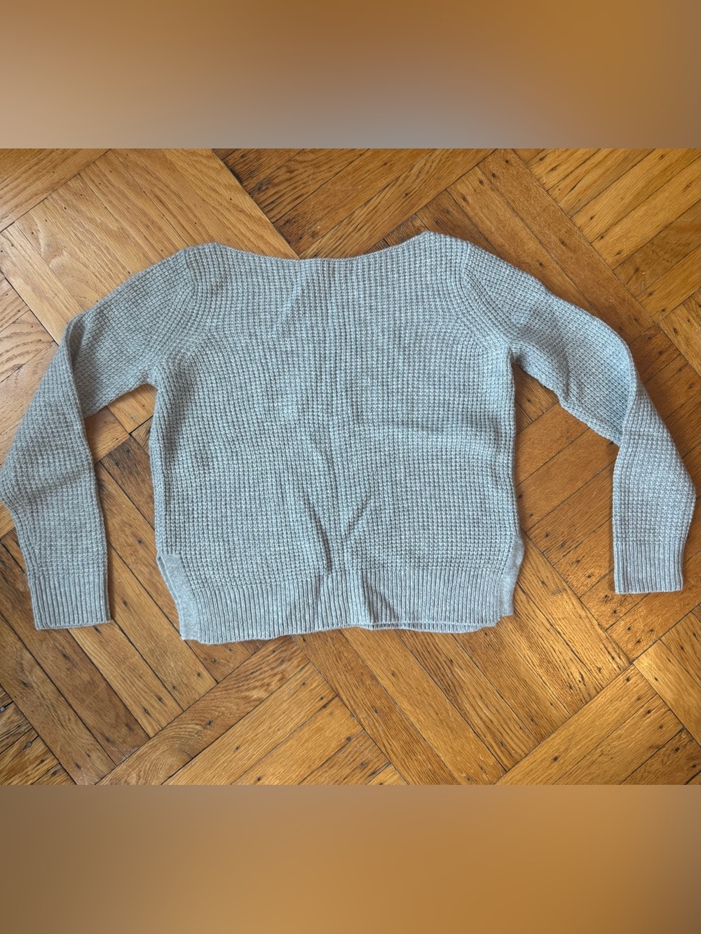 GAP Gray Sweater with Ribbed Knit